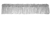 Crinkle Taffeta Window Valance 52" Wide - White