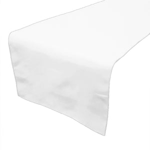 Poplin Table Runner Solid White