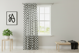 Cotton Curtain Polka Dots Print 58 Inch Wide / Large Dots - White on Black