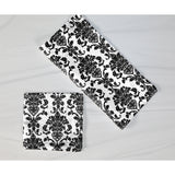 Poplin Damask Floral Napkins Dinner Table Decor 16" x 16" Hemmed (Pack of 6)