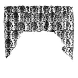 Poplin Damask Floral Swag Window Valance 58" Wide / 36" Tall