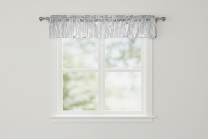 Crinkle Taffeta Window Valance 52" Wide - White