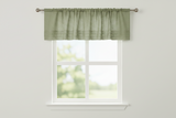 Faux Burlap Window Valance 58" Wide with Pleated Ruffles - Willow