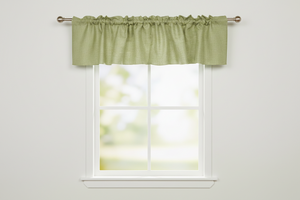 Faux Burlap Window Valance 58" Wide - Willow