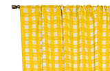 Poplin Tavern Gingham Check Print Polyester Window Curtain 58 Inch Wide