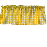 Poplin Tavern Gingham Checkered Polyester Window Valance 58" Wide