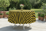 Cotton 1 Inch Wide Stripes Round Tablecloth