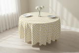 Cotton Polka Dots Round Tablecloth for Wedding/Bridal Shower, Birthdays, Special Events