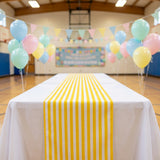 Polyester Runner Yellow Stripes 20" Wide / 120" Long on Sale for $12