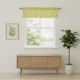 Cotton Window Valance Checkered Print 58" Wide Racecar 1 Inch Checkerboard - Yellow