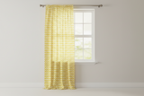 Cotton Curtain Zig-zag Chevron Print 58 Inch Wide - Yellow