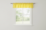 Faux Silk Dupioni Window Valance 56 Inch Wide - Yellow