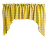Poplin Tavern Gingham Checkered Swag Window Valance 58" Wide / 36" Tall