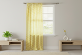 Cotton Curtain Zig-zag Chevron Print 58 Inch Wide - Yellow