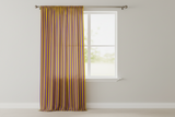 Cotton Curtain Stripe Print 58 Inch Wide / 1 Inch Stripe - Yellow and Purple