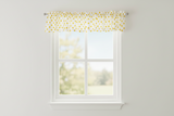 Cotton Window Valance Polka Dots Print 58 Inch Wide - Yellow on White