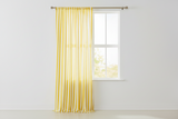 Cotton Curtain Stripe Print 58 Inch Wide / 1 Inch Stripe - Yellow and White