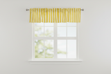 Cotton Window Valance Stripe Print 58 Inch Wide / 1 Inch Stripe - Yellow and White