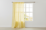 Cotton Gingham Checkered Curtain 58 Inch Wide - Yellow