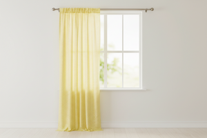 Cotton 1/8th Inch Small Gingham Checkered Curtain 58 Inch Wide - Yellow