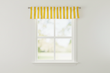 Cotton Window Valance Stripe Print 58 Inch Wide / 2 Inch Stripe - Yellow and White