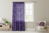 Cotton Curtain Animal Print Zebra Stripes 58 Inch Wide - Purple