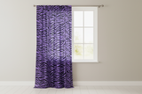 Cotton Curtain Animal Print Zebra Stripes 58 Inch Wide - Purple