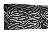Cotton Window Valance Animal Print 58 Inch Wide Zebra Stripes - Black