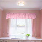 Solid Poplin Window Valance 58" Wide Baby Pink