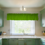 Solid Poplin Window Valance 58" Wide Lime Green