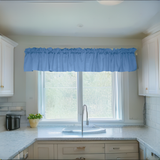 Solid Poplin Window Valance 58" Wide Light Blue