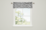 Cotton Window Valance Polka Dots Print 58 Inch Wide / Large Dots - White on Black