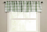 Poplin Buffalo Checkered Window Valance 58" Wide - Sage and White