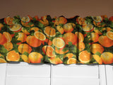 Cotton Window Valance Fruits Print 58 Inch Wide Oranges Allover