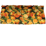 Cotton Window Valance Fruits Print 58 Inch Wide Oranges Allover