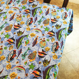 Cotton Tablecloth Animal Print Fish Aquarium