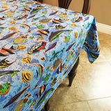Cotton Tablecloth Animal Print Fish Aquarium