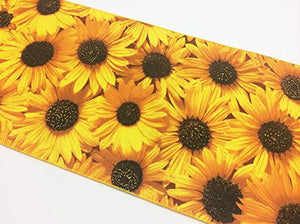 Cotton Print Table Runner Floral - Sunflowers Allover