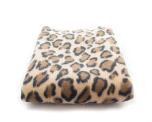 lovemyfabric 36"X58" Supper Soft Leopard Brown Print Fleece Light Weight Blanket Couch/Sofa/Travel Throw - Love My Fabric