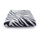 lovemyfabric 36"X58" Supper Soft Zebra Print Fleece Light Weight Blanket Couch/Sofa/Travel Throw-Black & White - Love My Fabric