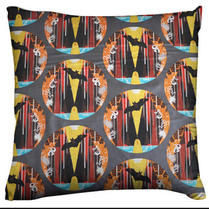 Halloween Themed Decorative Throw Pillow/Sham Cushion Cover Abstract Bat in a Cave