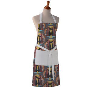 Cotton Apron - Abstract Cave Bat - Kitchen BBQ Restaurant Cooking Painters Artists Kids - Full Apron or Waist Apron
