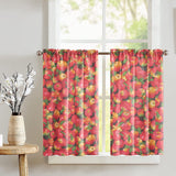 Cotton Apples Allover Print Café Tier Curtains Window Treatment Kitchen Home Décor