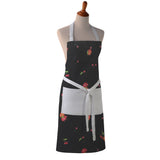 Cotton Apron - Apples and Cherries Print - Kitchen BBQ Restaurant Cooking Painters Artists - Full Apron or Waist Apron