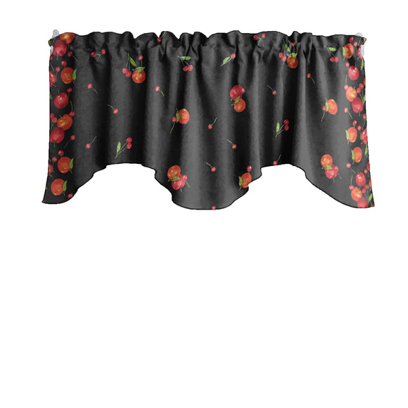 Scalloped Valance Cotton Apples and Cherries Border Print 58