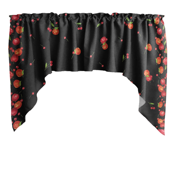 Swag Valance Cotton Apples and Cherries Border Print 58