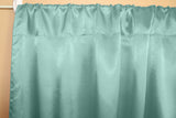 Shiny Satin Solid Single Curtain Panel Drapery 58 Inch Wide Aqua