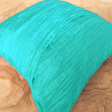 Crushed Taffeta Decorative Throw Pillow/Sham Cushion Cover Aqua