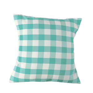 Gingham Checkered Decorative Throw Pillow/Sham Cushion Cover Aqua Mint & White