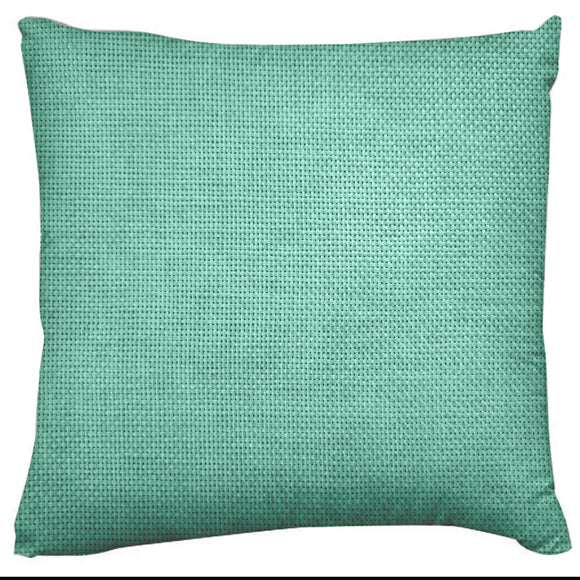 Faux Burlap Woven Texture Throw Pillow/Sham Cushion Cover Aqua